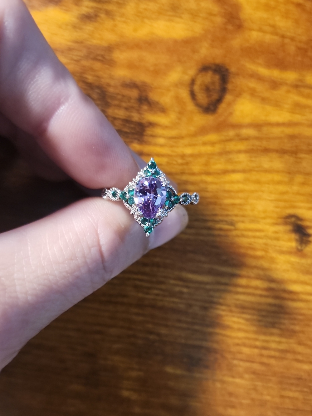 1pc Petite & Chic Water Drop Shaped Artificial Zirconia Inlaid Ring, Suitable